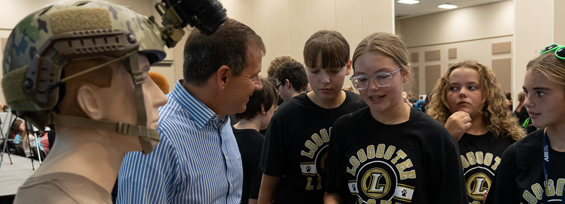 NSWC Crane hosted a STEM Open House, highlighting how STEM plays a role in Navy careers. Students were able to explore technology and engage in STEM activities. 